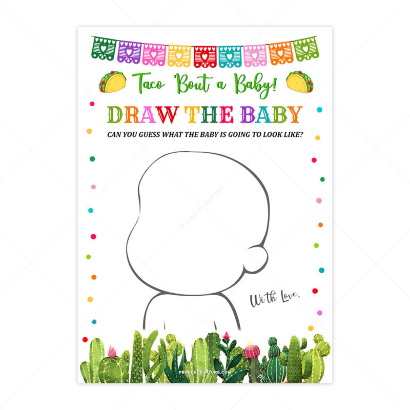 Taco Baby Shower Draw The Baby Game
