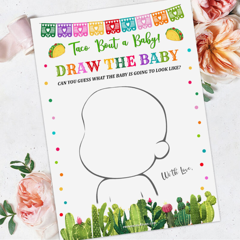 Taco Baby Shower Draw The Baby Game