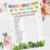 Taco Baby Shower Word Scramble Game