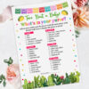 Taco Baby Shower Whats in Your Purse Game - Printable Taco Bout Baby Shower Game