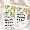 Baby Animals Lemon Baby Shower Game - Printable Citrus Baby Shower Game