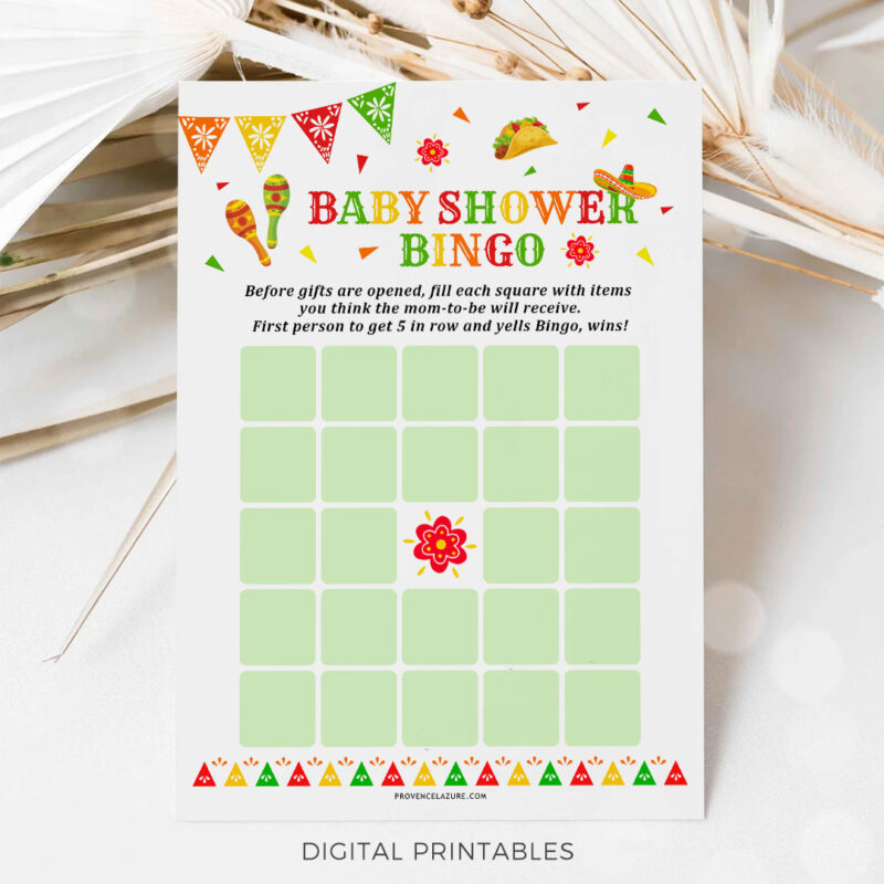 Bingo Mexican Baby Shower Game