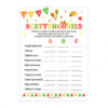 Scattergories Mexican Baby Shower Game - Perfect for Your 'Fiesta Baby Shower' Celebration!