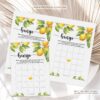 Bingo Lemon Baby Shower Game - Printable Citrus Baby Shower Game