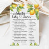 Celebrity Baby Names Lemon Baby Shower Game