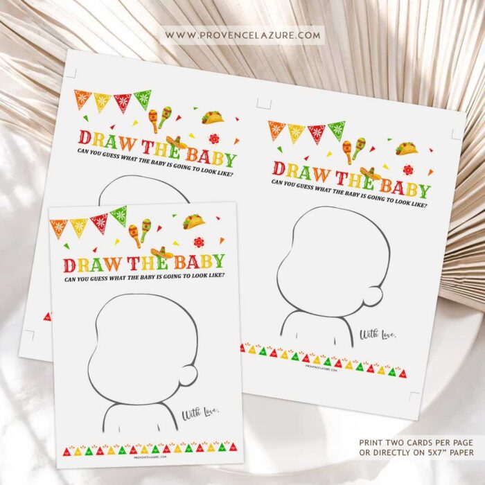 Draw The Baby Mexican Baby Shower Game - Printable Fiesta Baby Shower Game