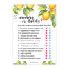 Mommy or Daddy Lemon Baby Shower Game