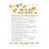 Nursery Rhymes Mexican Baby Shower Game - Printable Fiesta Baby Shower Game