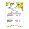 Old Wives Tales Lemon Baby Shower Game