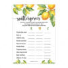 Scattergories Lemon Baby Shower Game