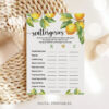 Scattergories Lemon Baby Shower Game