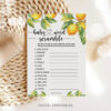 Word Scramble Lemon Baby Shower Game