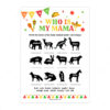 Baby Animals Mexican Baby Shower Game - Printable Fiesta Baby Shower Game