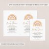 Boho Rainbow Baby Shower Invitation