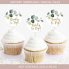 greenery baby shower ready to pop stickers