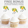 free bonus lemon cupcake toppers