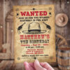 Birthday Party Cowboy Invitation Template