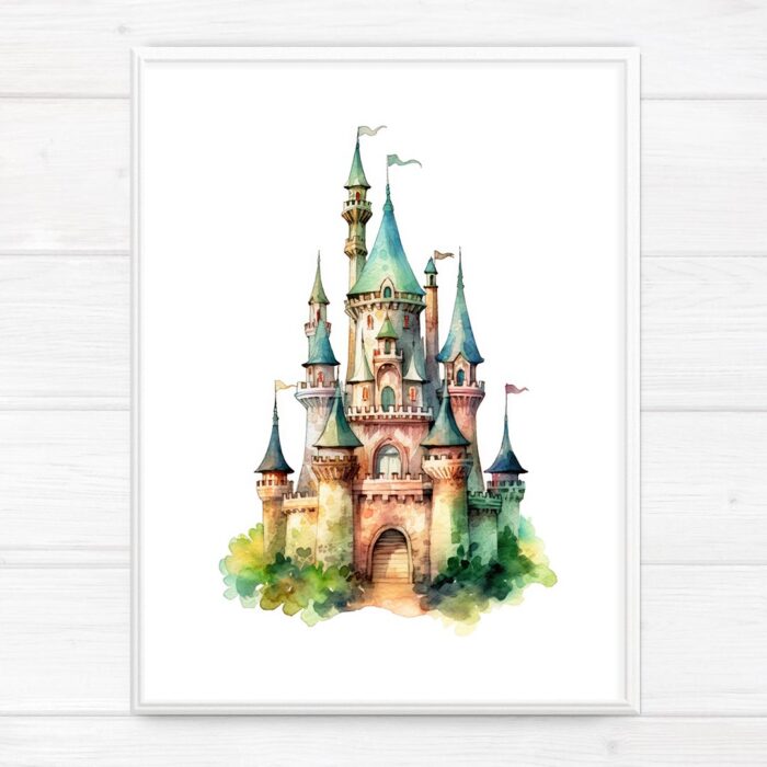 Fantasy Green Castle Nursery Wall Art