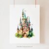 Fantasy Green Castle Nursery Wall Art