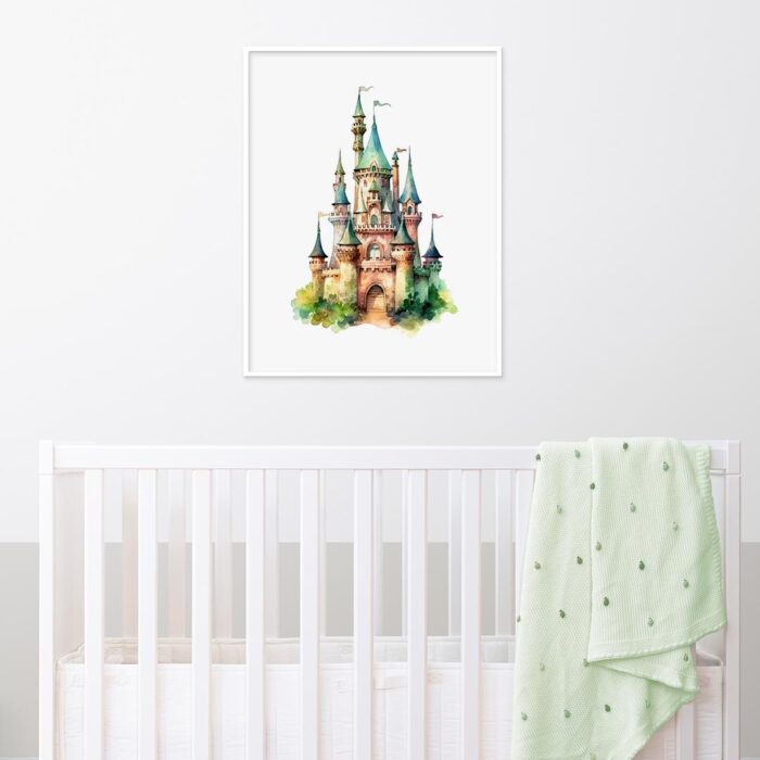 Fantasy Green Castle Nursery Wall Art