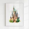 Fantasy Green Castle Nursery Wall Art