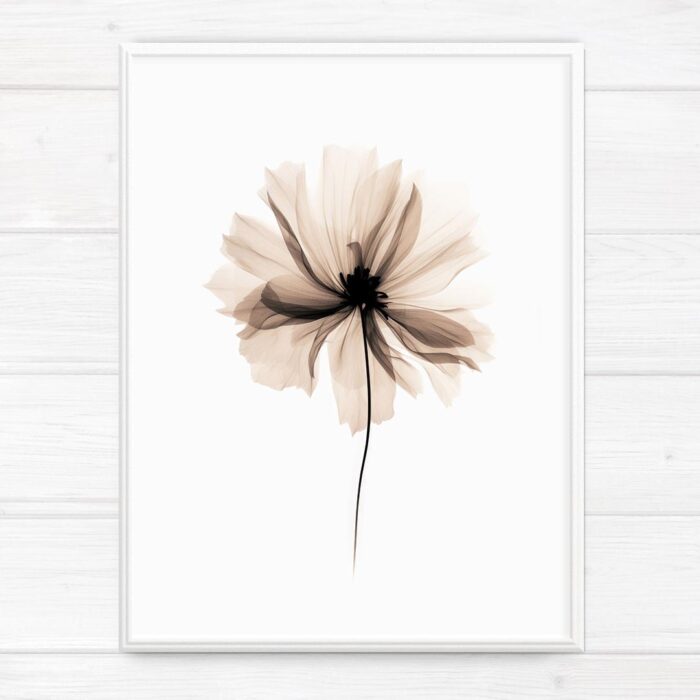 Modern Minimalist Flower Wall Art