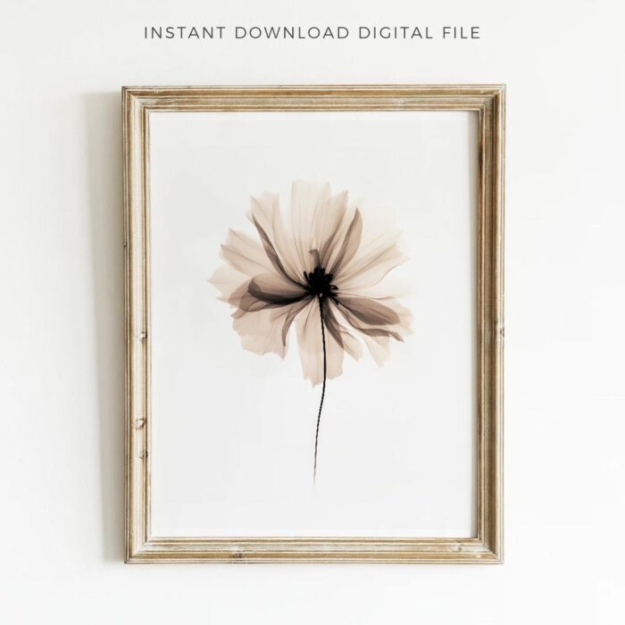 Modern Minimalist Flower Wall Art