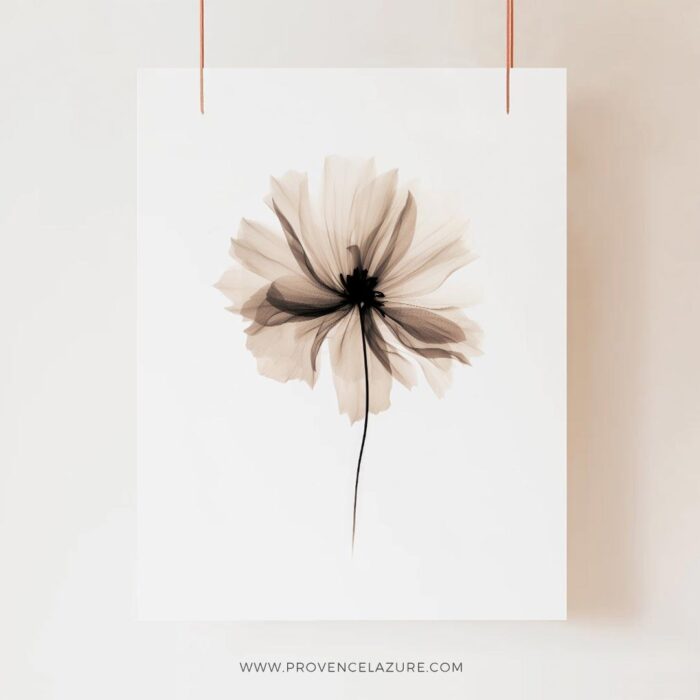 Modern Minimalist Flower Wall Art