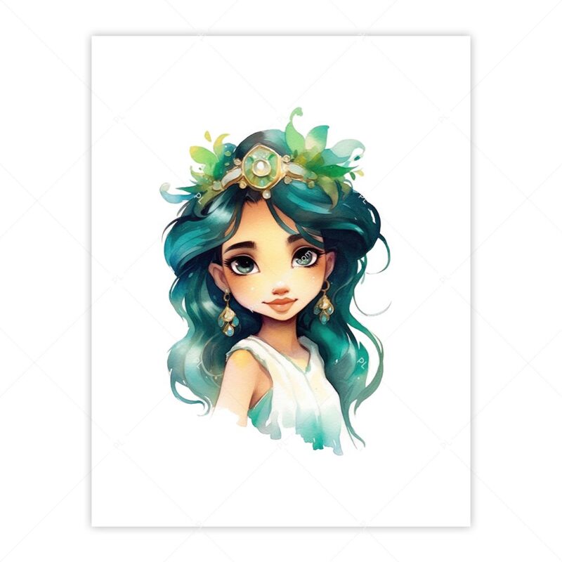 Young Princess Jasmine Nursery Wall Art Printable Poster