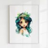 Young Princess Jasmine Nursery Wall Art Printable Poster