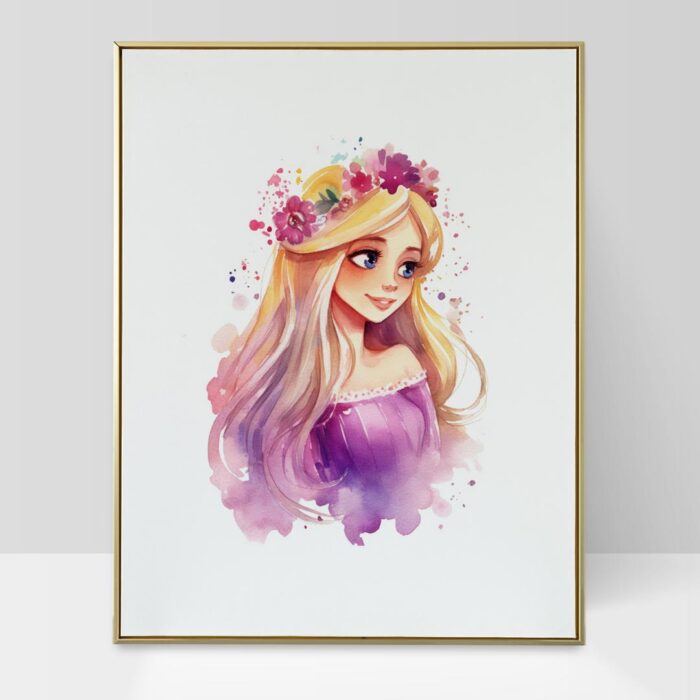 Princess Rapunzel Nursery Wall Art Printable Poster