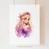 Princess Rapunzel Nursery Wall Art Printable Poster