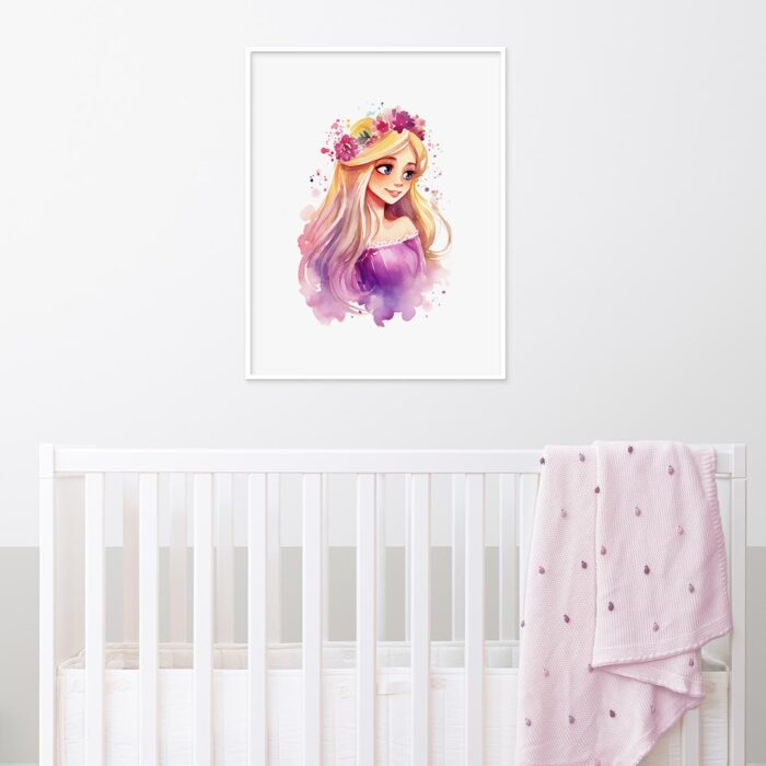 Princess Rapunzel Nursery Wall Art Printable Poster