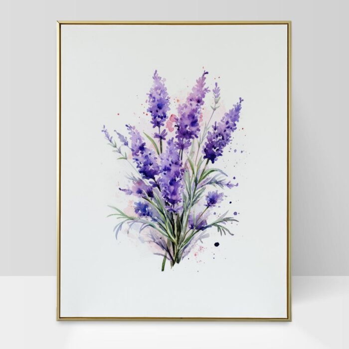 Watercolor Lavender Wall Art Printable Poster