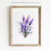 Watercolor Lavender Wall Art Printable Poster