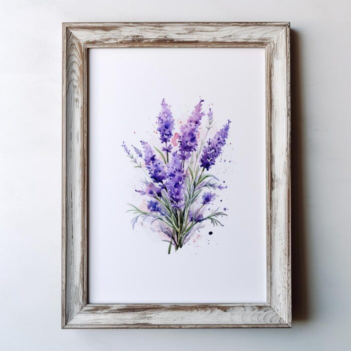 Watercolor Lavender Wall Art Printable Poster