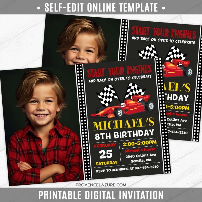 Race Car Invitation