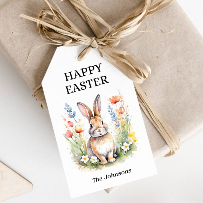 Happy Easter Tags - Printable Easter Gift Labels DIY