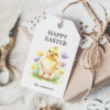 Happy Easter Gift Tags - Printable Easter Labels with Cute Chick Design