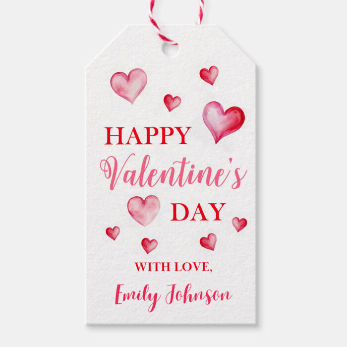 Happy Valentine's Day Tags for School Friends - Romantic Love Labels for Him and Her