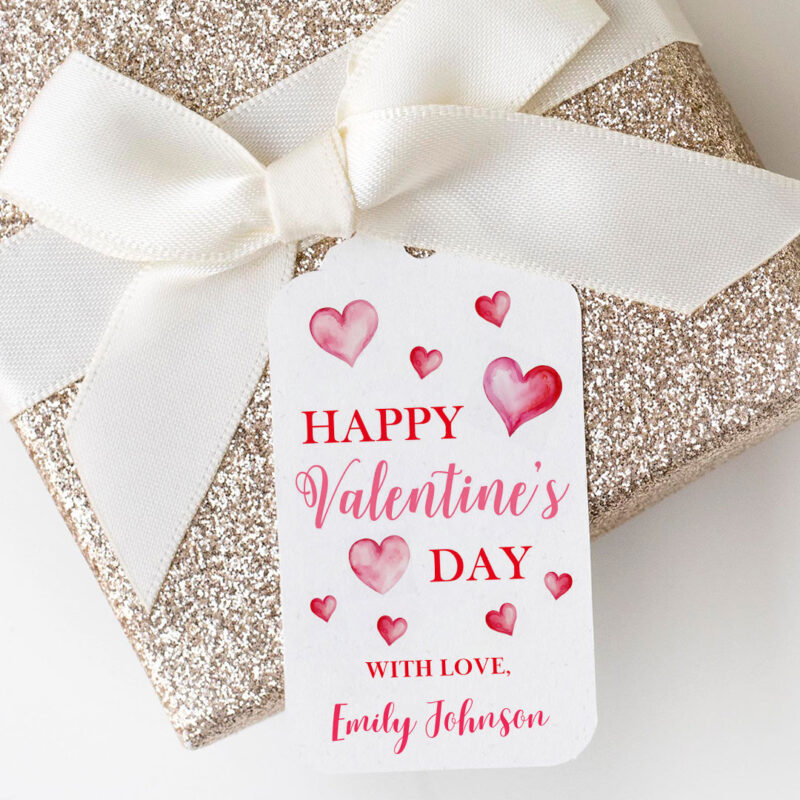 Happy Valentine's Day Tags for School Friends - Romantic Love Labels for Him and Her