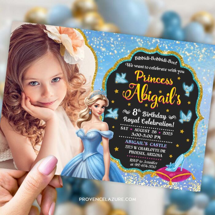 Cinderella invitation for Princess Birthday Party