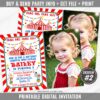 Circus invitation for Carnival Birthday Party