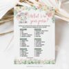 Girl Elephant Baby Shower Game Whats in Your Purse