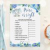 Boy Elephant Baby Shower Game Price Is Right Printable