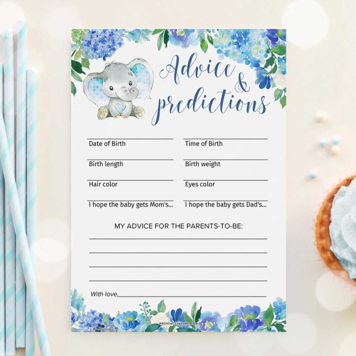 Boy Elephant Baby Shower Game Predictions and Advice